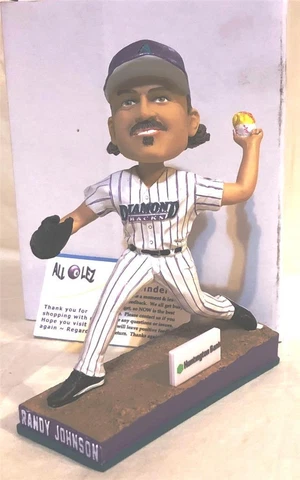 2018 KANE COUNTY COUGARS RANDY JOHNSON "FLAMING BALL" SGA BOBBLEHEAD D BACKS NIB Cover