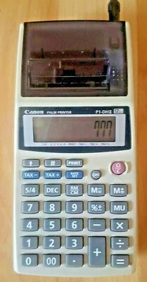 Canon P1-DH II Calculator Palm Printing Printer Tax/Office Receipt With Adapter - Image 1 of 4