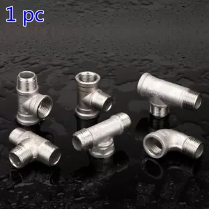 1 X 304 Stainless Steel Joints 1/2" G1/2 Elbow Butt Adapter Plumbing Fittings - Picture 1 of 20
