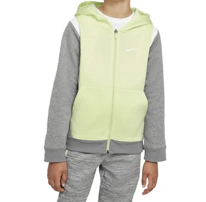 Nike Youth Boys ThermaFit Elite Full Zip Hoodie in Lime Ice/White - Picture 1 of 5