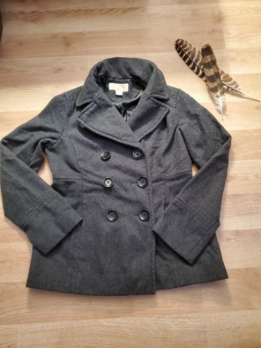 Cappotto donna Michael Kors doppiopetto misto lana pea taglia small