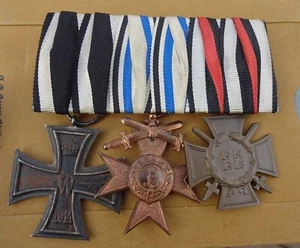 Spange 3 Auszeichnungen Bayern- 14 18 EK II 1914 Eisernes Kreuz - Bild 1 von 5