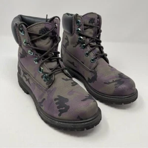 Timberland Women's Premium Black Camo Iridescent 6 inch Combat Boots Size 6 - Picture 1 of 13