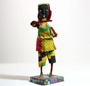 Afrikanische Skulptur Frauenfigur Trommler Stamm Handarbeit Kunst Dekor - 1236 - Bild 1 von 24