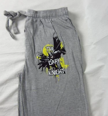 Hombres Mujeres NUEVO El Caballero Oscuro Batman Gris Pijama Salón Dormir Pantalones S-2XL Foto 1 de 3