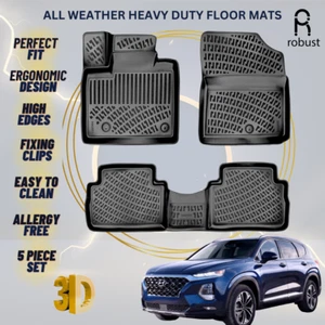 Tapetes forros para Hyundai Santa Fe 2019-2023 alfombras de auto resistentes para todo tipo de clima - Imagen 1 de 9