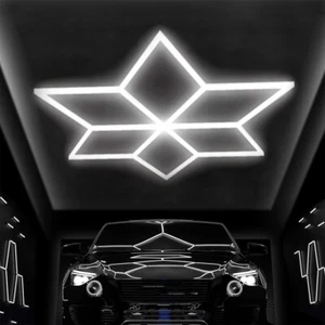 6500K Hexagonal Rhombus LED Lighting Auto Beauty Garage Workshop Gym Ceiling A++ - Picture 1 of 58