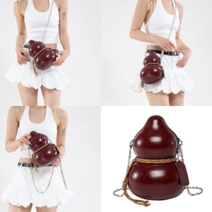Stylish Gourd Design Single Strap Bag PU Shoulder Bag For Shopping Or Parties - Picture 1 of 13