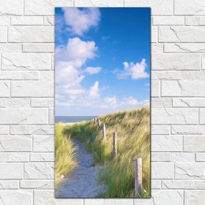 Glasbilder Wandbild Druck auf Glas Dünen Wolken Strand pfad Seelandschaft 50x100 - Bild 1 von 4