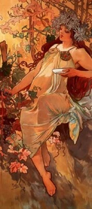 Wooden Jigsaw Puzzles For Adults - Autumn by Alphonse Mucha (122 Piece Puzzle) - Picture 1 of 6