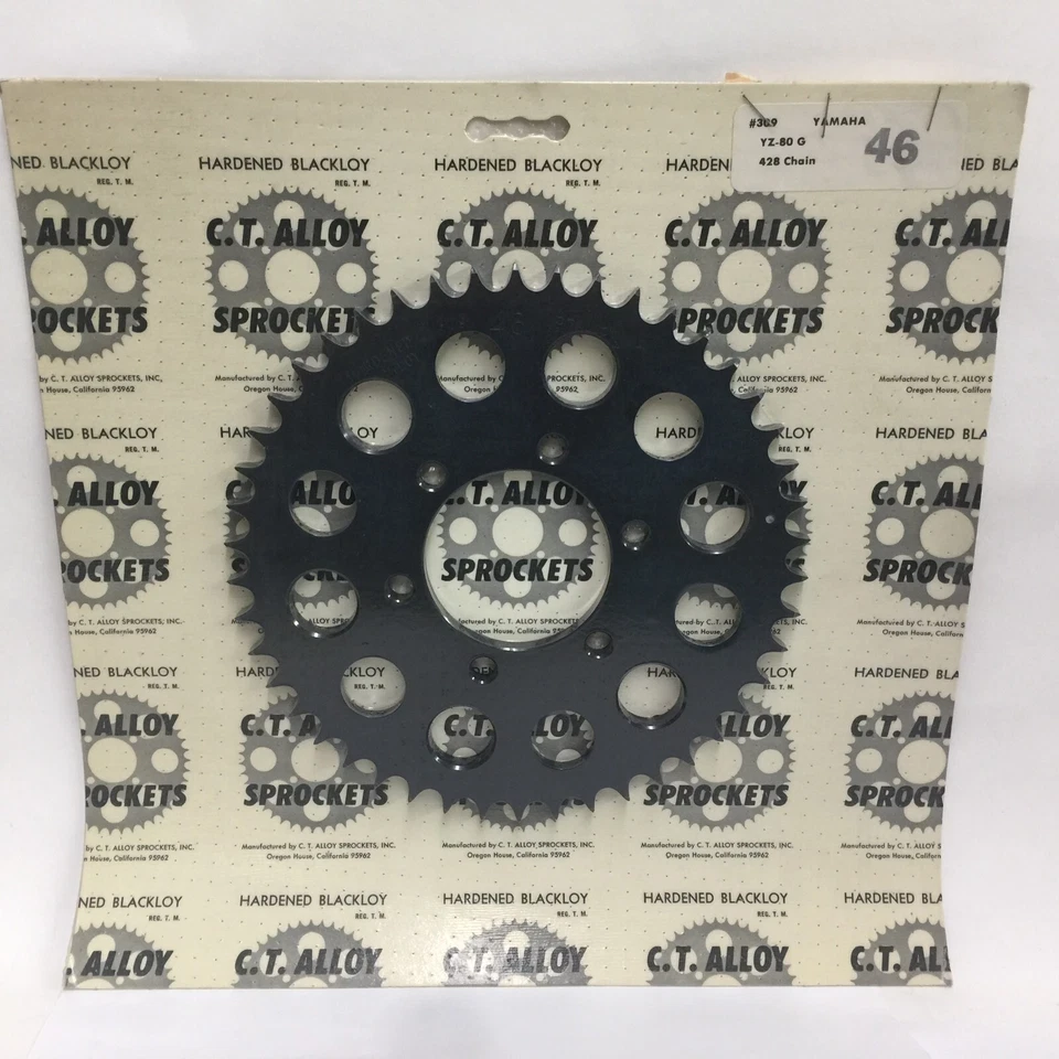 雅马哈 XV 250 路 66 1988 - 90 后链轮硬化铝黑铁 45 牙 — 第 1/1 张图片