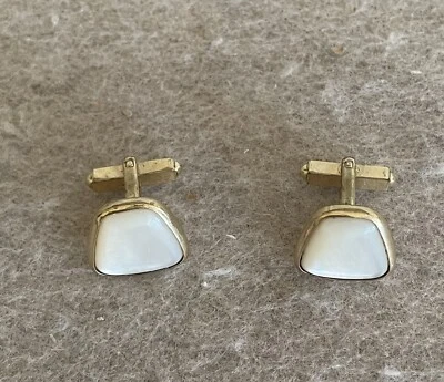 Vintage Manschettenknöpfe 1960er perlmutt - Bild 1 von 4