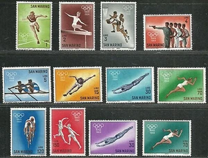 SAN MARINO 1964 Very Fine MNH Stamps Set Scott 582-593 "18th Olympic Games Tokyo - Bild 1 von 1