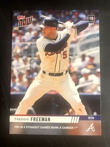 2019 TOPPS NOW #251 FREDDIE FREEMAN ATLANTA BRAVES HOME RUN 4 STRAIGHT GAMES - Picture 1 of 2