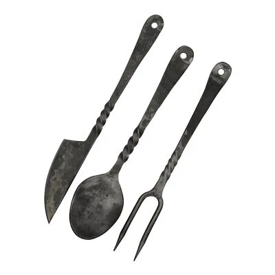 Forged Blacksmith Medieval Dining Hall Eating Kitchen Renaissance Utensils - Image 1 of 4