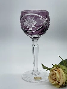 Magnifico bicchiere da vino in cristallo al piombo romano Weinrömer viola vintage 16,5 cm - Foto 1 di 5