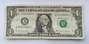 July 2nd or Feb. 7th, 1998 Fancy $1 Dollar Serial DATE Birthday Anniversary - Picture 1 of 1
