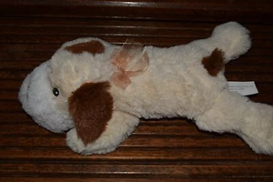 Plush 13” Cream & Brown Shaggy Laying-Down Puppy Dog by Greenbrier International - Picture 1 of 3