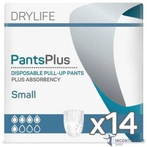 1x Drylife Pants Plus Disposable Unisex Incontinence Pants - Small - Pack of 14 - Picture 1 of 9