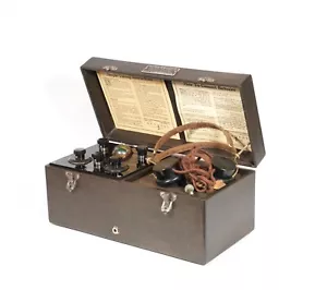 1923 Kennedy 311 tragbares Radio mit guter Messingspitze Regenbogenröhre * funktioniert - Bild 1 von 15