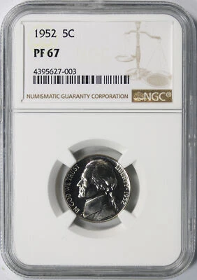 1952 Proof 5c Jefferson Nickel NGC PF67 - Image 1 of 4