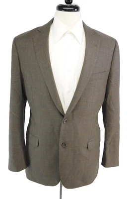 Brooks Brothers 1818 Fitzgerald Brown Blue Glen Plaid 2 Btn Wool Blazer 40R 41R - Image 1 of 4