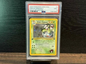 2000 Pokemon Gym Challenge Erika's Venusaur #4 Holo 1st Edition PSA 9 Mint - Picture 1 of 2