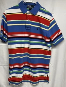 Polo Ralph Lauren Rayas Para Hombre Talla Mediana Multicolor Logo de Poni 100% Algodón - Imagen 1 de 7