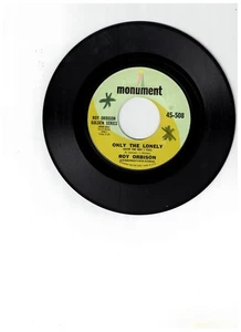 Roy Orbison POPROCK 45 (Monumetn 45-508) Only The Lonely/Here Comes That Song NM - Picture 1 of 2