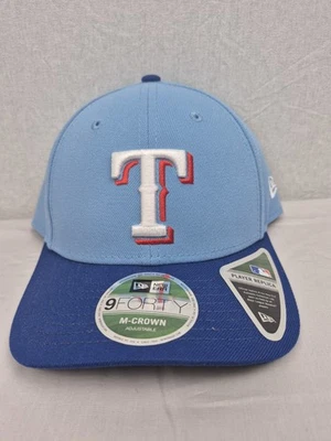 New Era 9FORTY MLB Texas Rangers Mens M Crown Snapback Fancy Hat Cap Blue - Image 1 of 4