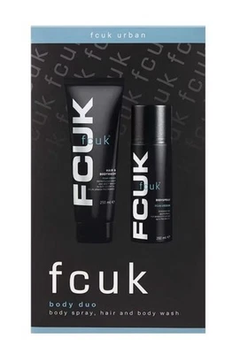 FRENCH CONNECTION BOOTS FCUK Urban Gift Set for Him Mens Hair & Body Wash 250ml Body Spray 200ml NEW