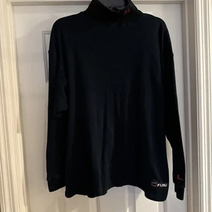 Pullover Fubu The Collection liso grueso negro cuello alto grande con logotipos - Imagen 1 de 13