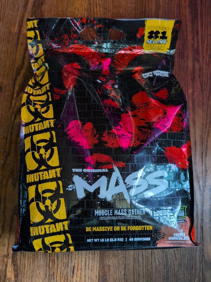 Mutant Mass Whey Protein Weight Gainer and Muscle Builder Triple Chocolate 15 Pound