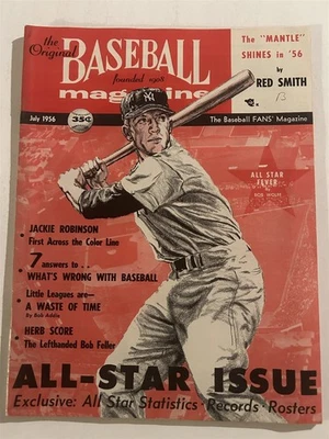 1956 BASEBALL New York Yankees MICKEY MANTLE All Star Game Issue JACKIE ROBINSON - Image 1 of 4