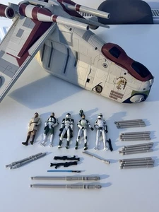 Star Wars - Legacy Republic Gunship Crumb Bomber Complete & Troops - Picture 1 of 9