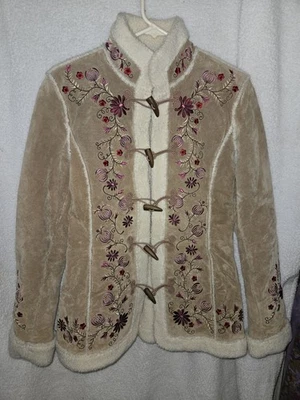 Chaqueta Abrigo St John's Bay Vintage Gamuza Cuero Talla Pequeña Para Mujer. Precioso! Foto 1 de 4