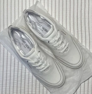NEW w/Box Josef Seibel Caren 41 Sneaker EU 37 US 6.5-7 ALL LEATHER White Comfort - Picture 1 of 10