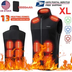Heated Vest Electric USB Jacket Men Women Heating Coat w/ 10000mAh Battery Pack - Picture 1 of 17