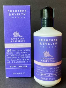 CRABTREE & EVELYN Lavendel & Espresso beruhigende Körperlotion 8,5 flüssige Unzen EINGESTELLT - Bild 1 von 4
