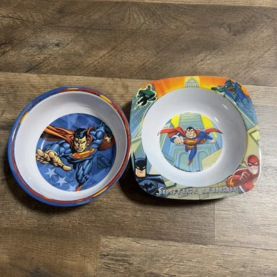 Superman Lote de 2 Cuencos para Niños Warner Bros DC Comics Sopa Cereal Fiesta Hombre de Acero Foto 1 de 4