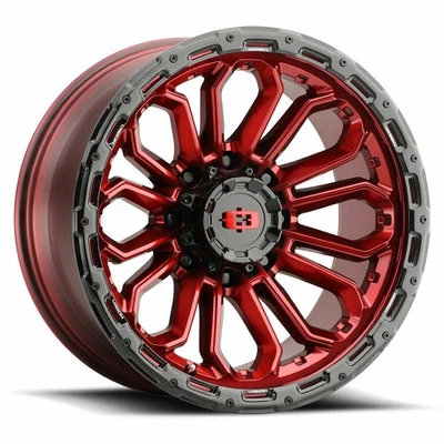 Llanta 17" Vision Off-Road 405 Korupt Red con rueda labial negra brillante 17x8 5x4,25 30 mm Foto 1 de 4