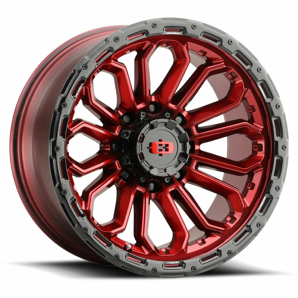 Llanta 17" Vision Off-Road 405 Korupt Red con rueda labial negra brillante 17x8 5x4,25 30 mm Foto 1 de 4