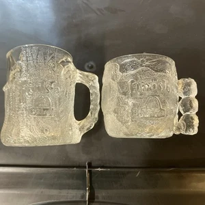 Juego de 2 tazas esmeriladas Picapiedra x McDonalds 'Roc Donalds' 1993 FS! - Imagen 1 de 10