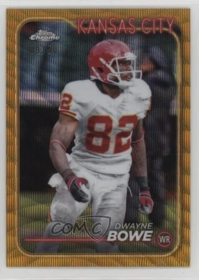 2024 Topps cromo refractor de onda dorada/50 Dwayne Bowe #100 Foto 1 de 2
