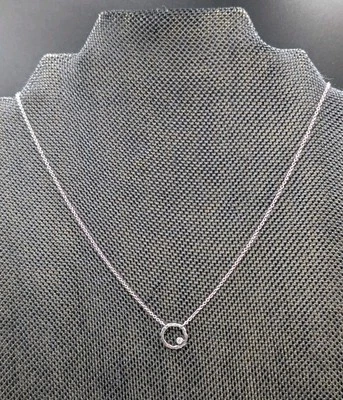 Collar SILPADA PLATA ESTERLINA ORBITANTE LUNA CIRCONITA CÚBICA círculo cable 925 16" N2290 Foto 1 de 4