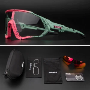 Photochromic Sunglasses Sports Mountain Bike Glasses UV400 Goggles Men Women - Picture 1 of 37