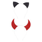 Glitter Devil Horns Headband for Halloween Costume (2pcs)
