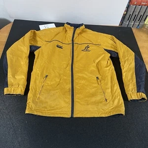 Wallabies Reversible Zip Jacket CCC Hood Australia Mens S SMALL *stain* - Picture 1 of 10