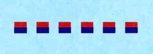 Dinky Army - Vehículos Militares | Letreros de 3 mm Rojo/Azul | Calcomanía/transferencia - Imagen 1 de 1