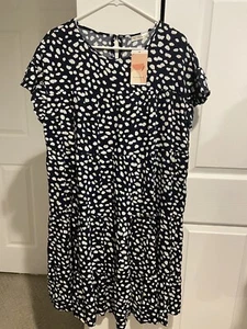 KIRUNDO Summer Women’s Ruffle Dress Short Sleeves  Round Neck Size XXL NWT Beach - Picture 1 of 11